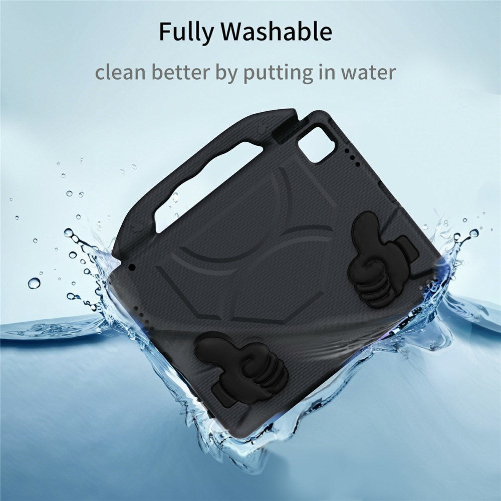 EIDERWOOD iPad Pro 12.9" (2022 / 2021 / 2020 / 2018) / Air 13" (2025 / 2024) / Pro 13" (2025 / 2024) Kids Case with Thumb Kickstand - Black