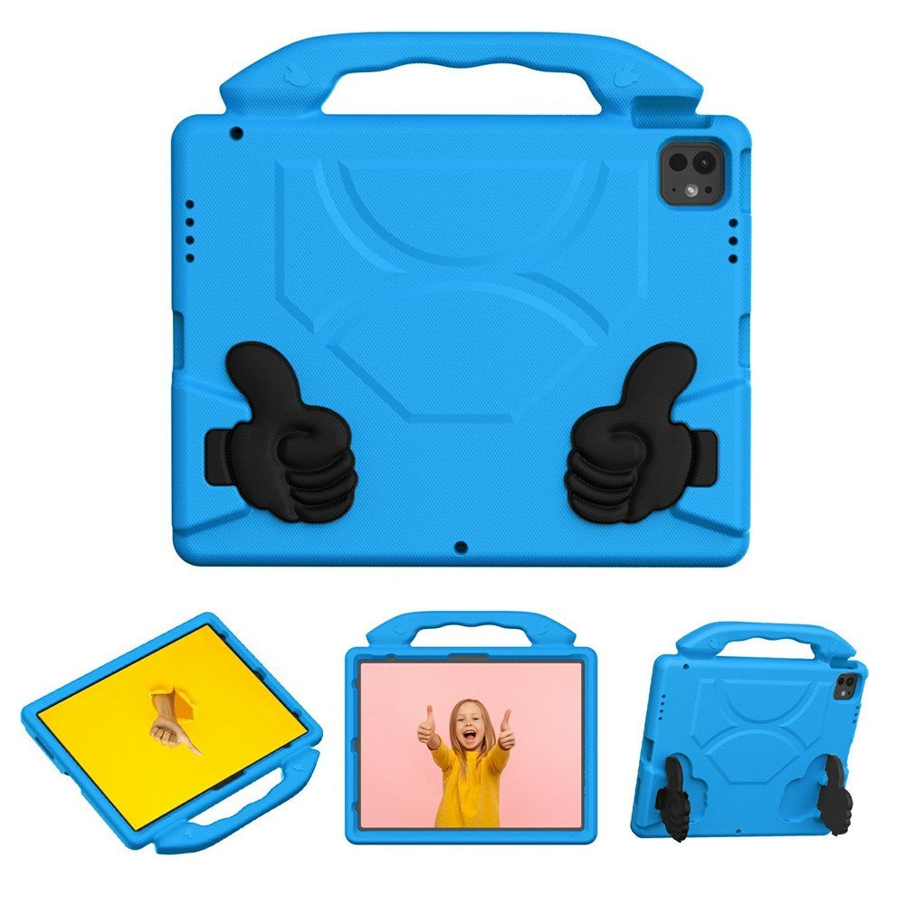 EIDERWOOD iPad Pro 12.9" (2022 / 2021 / 2020 / 2018) / Air 13" (2025 / 2024) / Pro 13" (2025 / 2024) Kids Case with Thumb Kickstand - Blue
