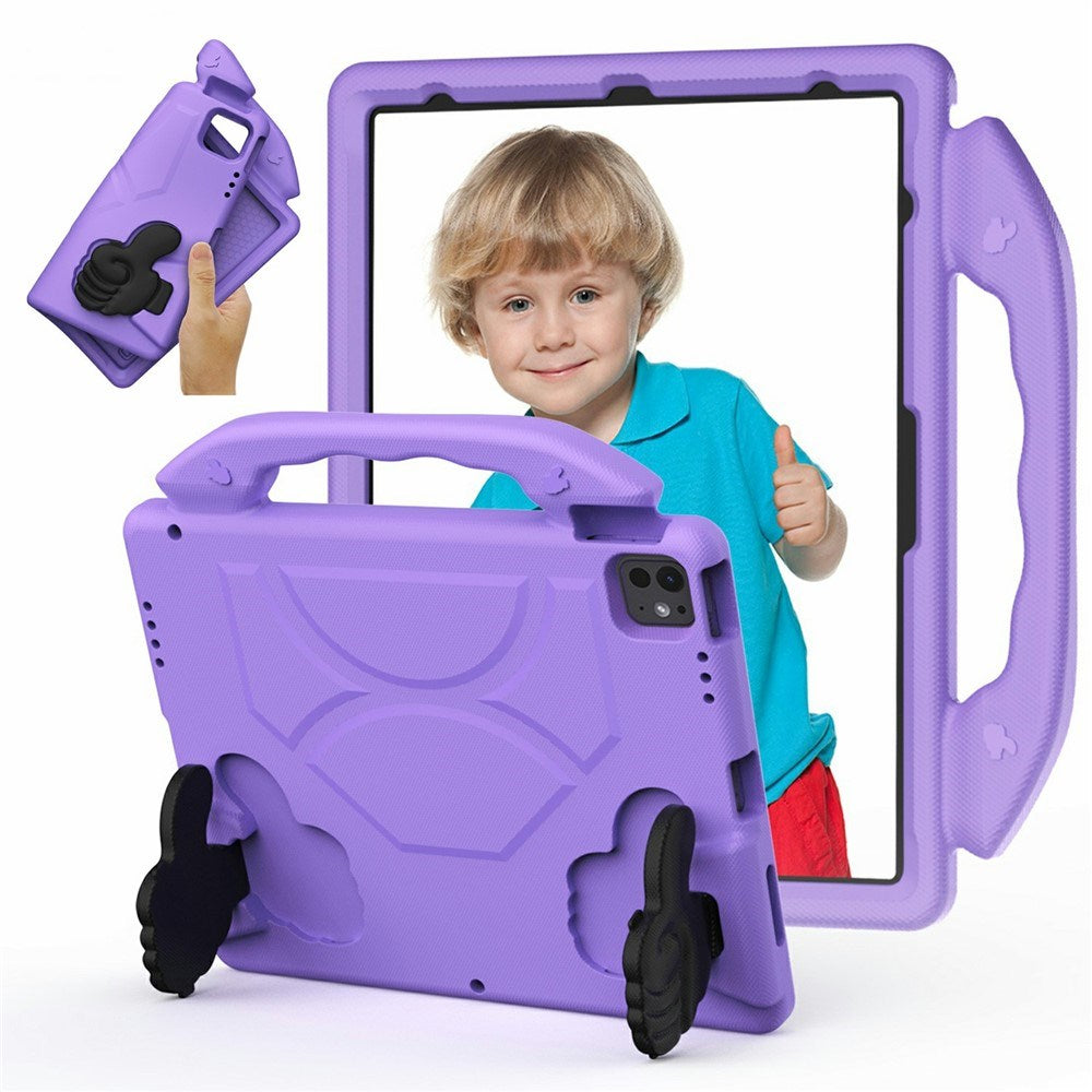 EIDERWOOD iPad Pro 12.9" (2022 / 2021 / 2020 / 2018) / Air 13" (2025 / 2024) / Pro 13" (2025 / 2024) Kids Case with Thumb Kickstand - Purple