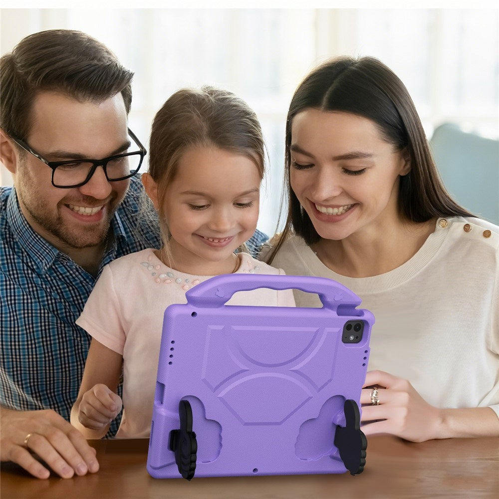 EIDERWOOD iPad Pro 12.9" (2022 / 2021 / 2020 / 2018) / Air 13" (2025 / 2024) / Pro 13" (2025 / 2024) Kids Case with Thumb Kickstand - Purple