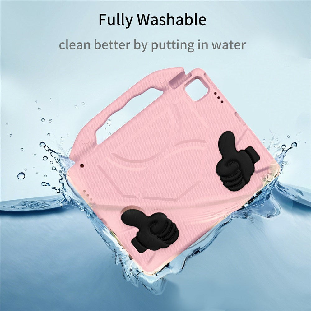 EIDERWOOD iPad Pro 12.9" (2022 / 2021 / 2020 / 2018) / Air 13" (2025 / 2024) / Pro 13" (2025 / 2024) Kids Case with Thumb Kickstand - Pink
