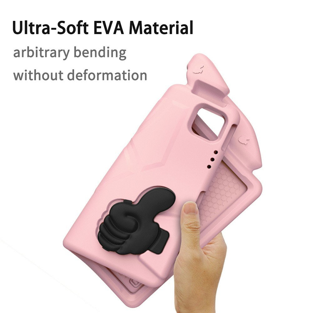 EIDERWOOD iPad Pro 12.9" (2022 / 2021 / 2020 / 2018) / Air 13" (2025 / 2024) / Pro 13" (2025 / 2024) Kids Case with Thumb Kickstand - Pink