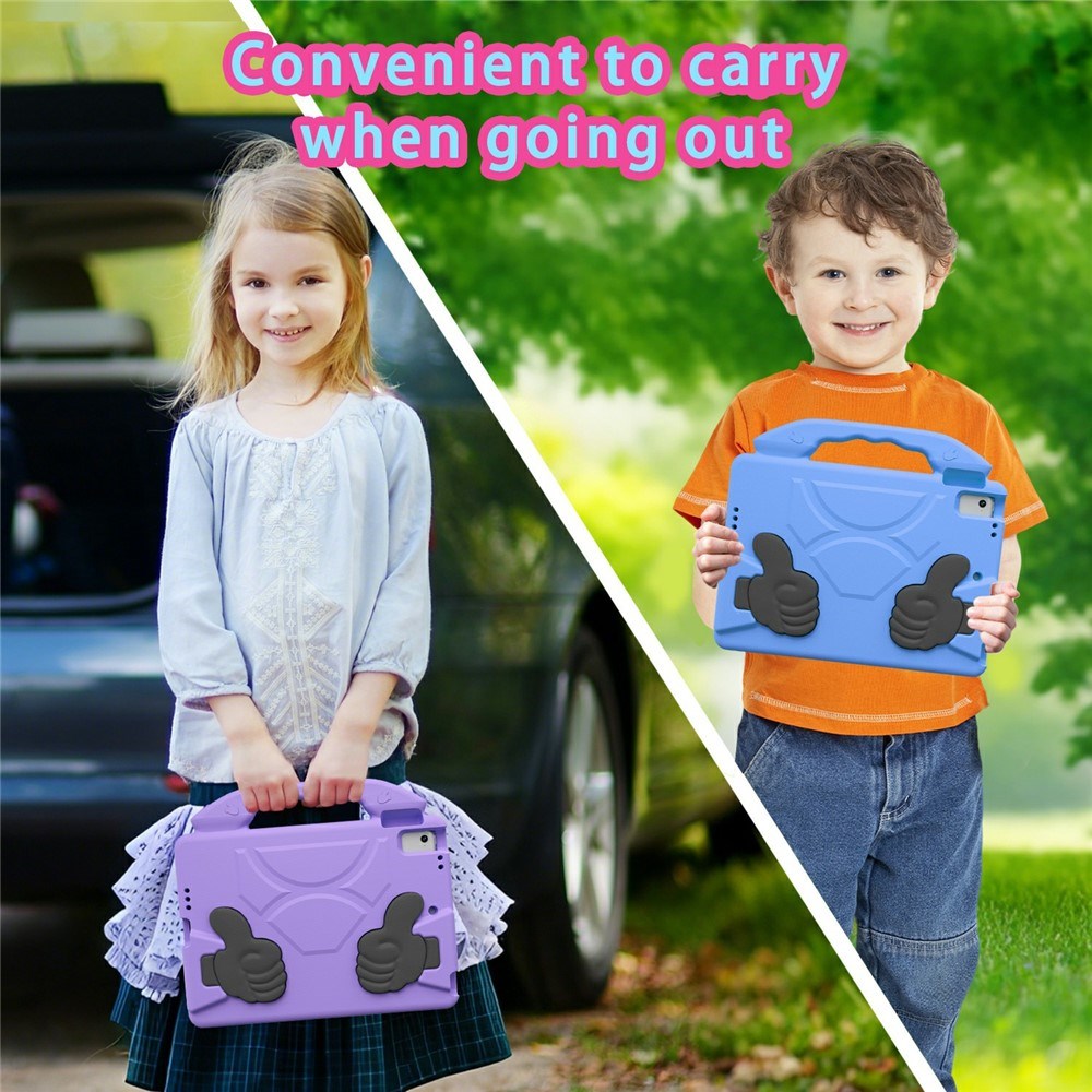 EIDERWOOD iPad 9.7" (2018 / 2017) / Air 2 / Air Kids Case with Thumb Kickstand - Purple