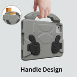 EIDERWOOD Xiaomi Redmi Pad 2 / SE / 6 / 5 / Lenovo Tab M11 / Samsung Galaxy Tab S10 FE / S9 FE / S9 / S8 / S7 Kids Case with Thumb Kickstand - Grey