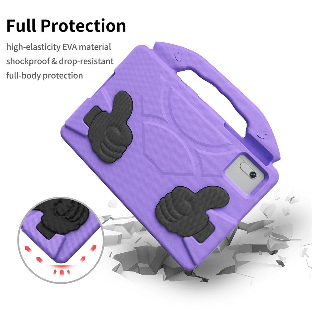EIDERWOOD Xiaomi Redmi Pad 2 / SE / 6 / 5 / Lenovo Tab M11 / Samsung Galaxy Tab S10 FE / S9 FE / S9 / S8 / S7 Kids Case with Thumb Kickstand - Purple