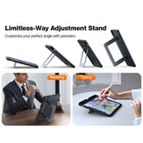 iPad 11" (2025) TORRAS Case with Kickstand & Apple Pencil Holder – Transparent/Black