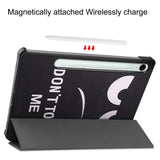 EIDERWOOD Samsung Galaxy Tab S11 / S10 Lite Faux Leather Flip Case with Motif - "Don't Touch Me"