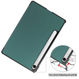EIDERWOOD Samsung Galaxy Tab S11 / S10 Lite Tri-Fold Faux Leather Flip Case - Green