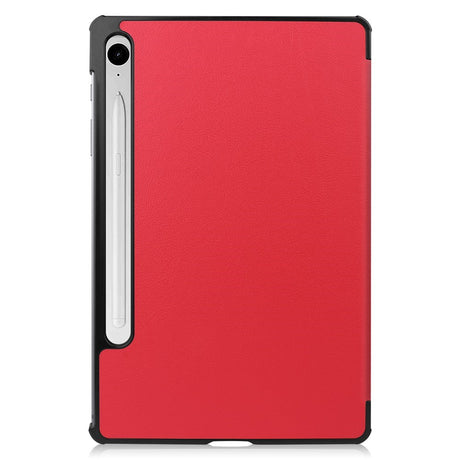 EIDERWOOD Samsung Galaxy Tab S11 / S10 Lite Tri-Fold Faux Leather Flip Case - Red