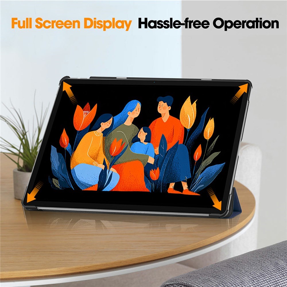 Lenovo Idea Tab Plus 12.1" EIDERWOOD Faux Leather Flip Case with Stand Function - Blue