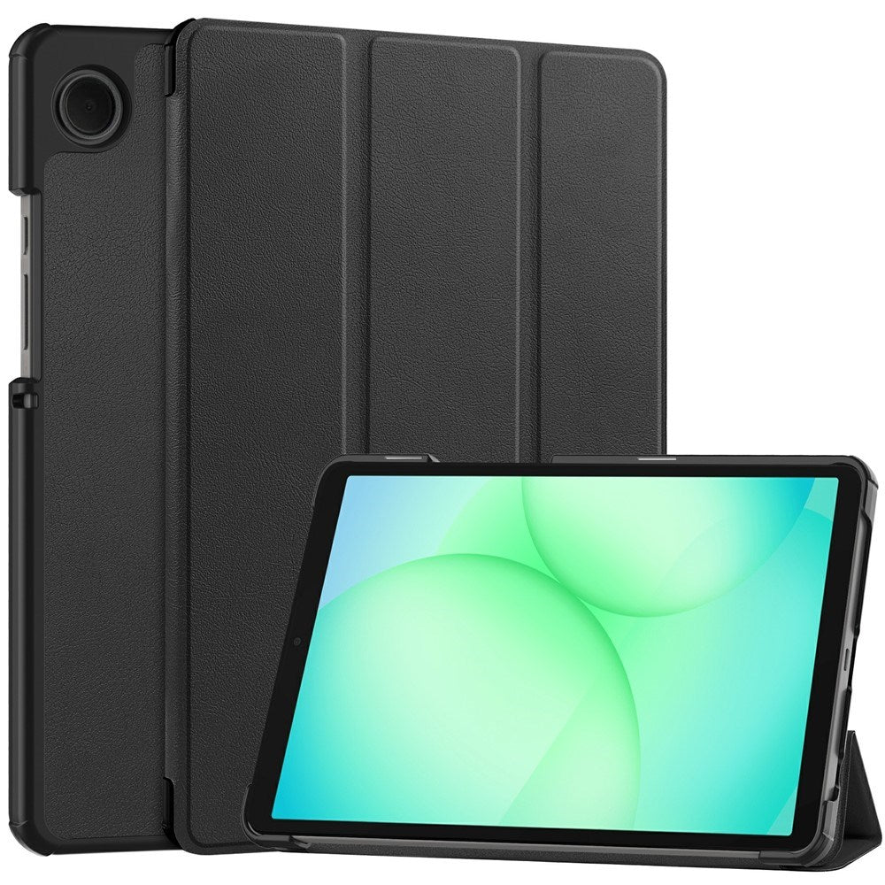 Samsung Galaxy Tab A11 EIDERWOOD Leather Case w. Stand - Black