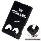 EIDERWOOD Samsung Galaxy Tab A11 Faux Leather Flip Case with Motif - "Don't Touch Me"