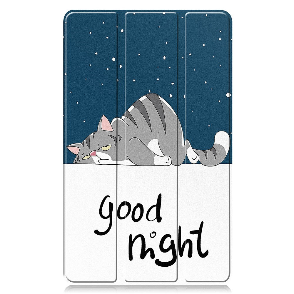 EIDERWOOD Samsung Galaxy Tab A11 Faux Leather Flip Case with Motif - Sleeping Cat