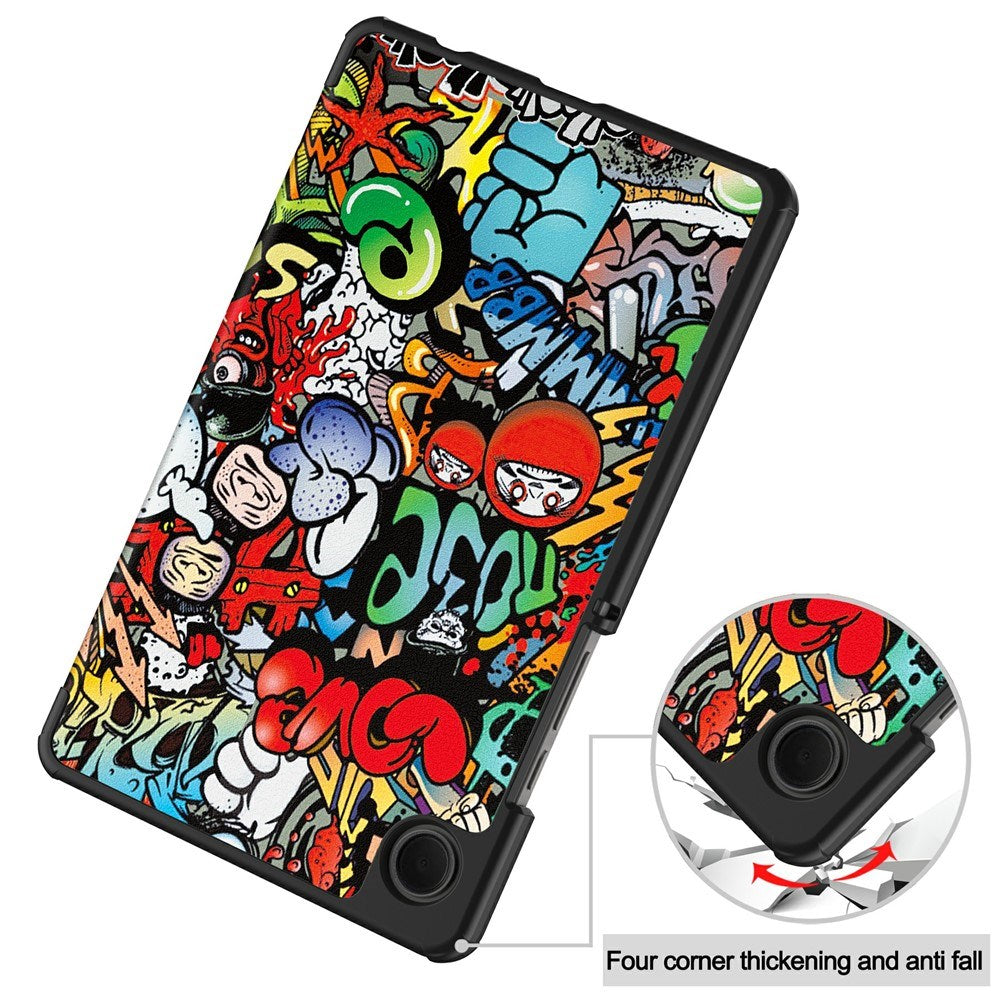 EIDERWOOD Samsung Galaxy Tab A11 Faux Leather Flip Case with Motif - Graffiti