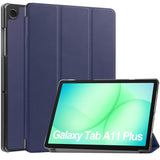 Samsung Galaxy Tab A11+ (Plus) EIDERWOOD Faux Leather Case with Stand - Dark Blue