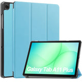 Samsung Galaxy Tab A11+ (Plus) EIDERWOOD Faux Leather Case with Stand - Light Blue