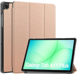 Samsung Galaxy Tab A11+ (Plus) EIDERWOOD Faux Leather Case with Stand - Rose Gold