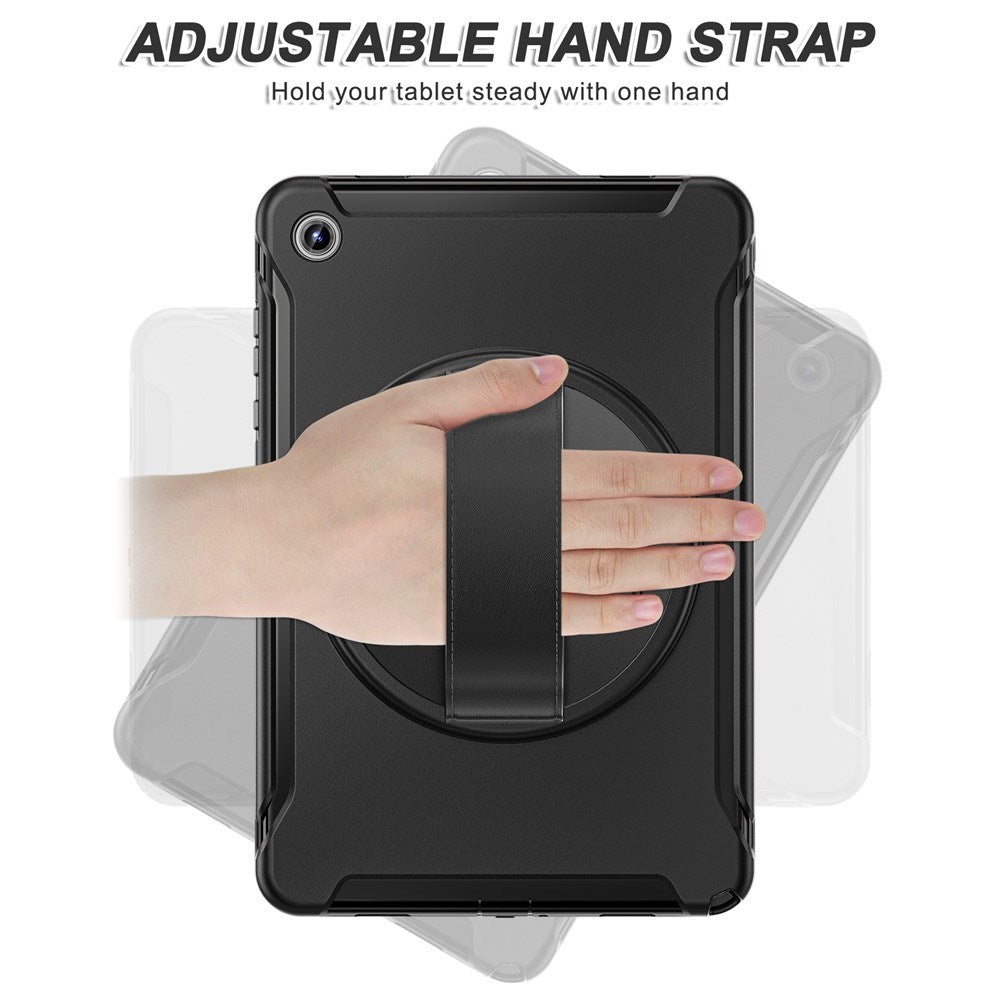 Samsung Galaxy Tab A11+ (Plus) EIDERWOOD Shockproof Case with 360 Degree Rotatable Kickstand - Black