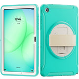 Samsung Galaxy Tab A11+ (Plus) EIDERWOOD Shockproof Case with 360 Degree Rotatable Kickstand - Turquoise