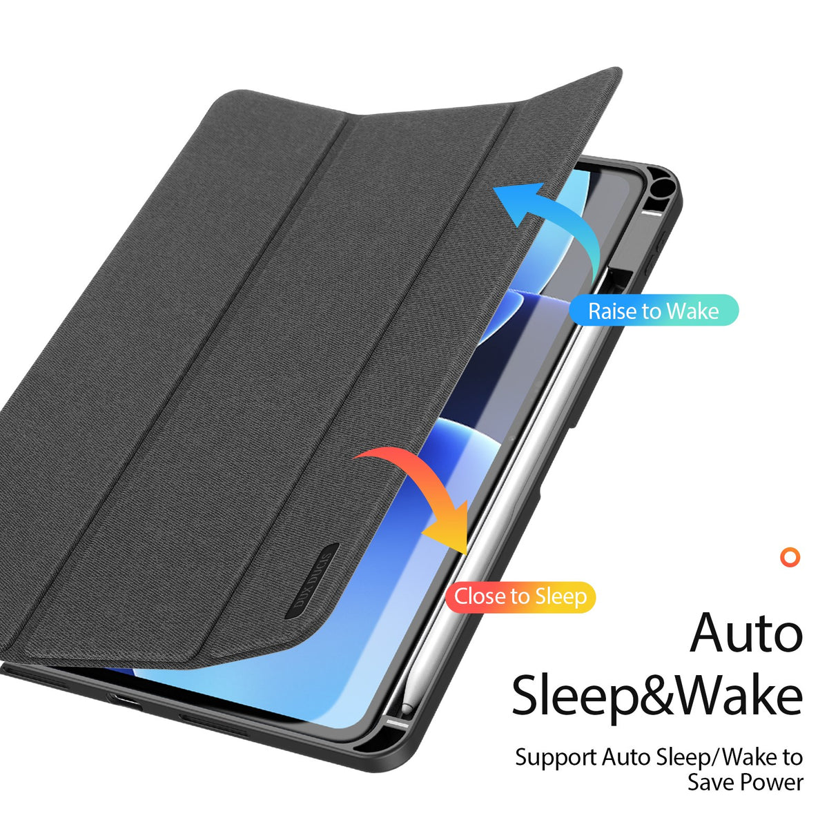 Xiaomi Pad 8 / 8 Pro / 7 / 7 Pro DUX DUCIS Tri-Fold Faux Leather Flip Case - Black
