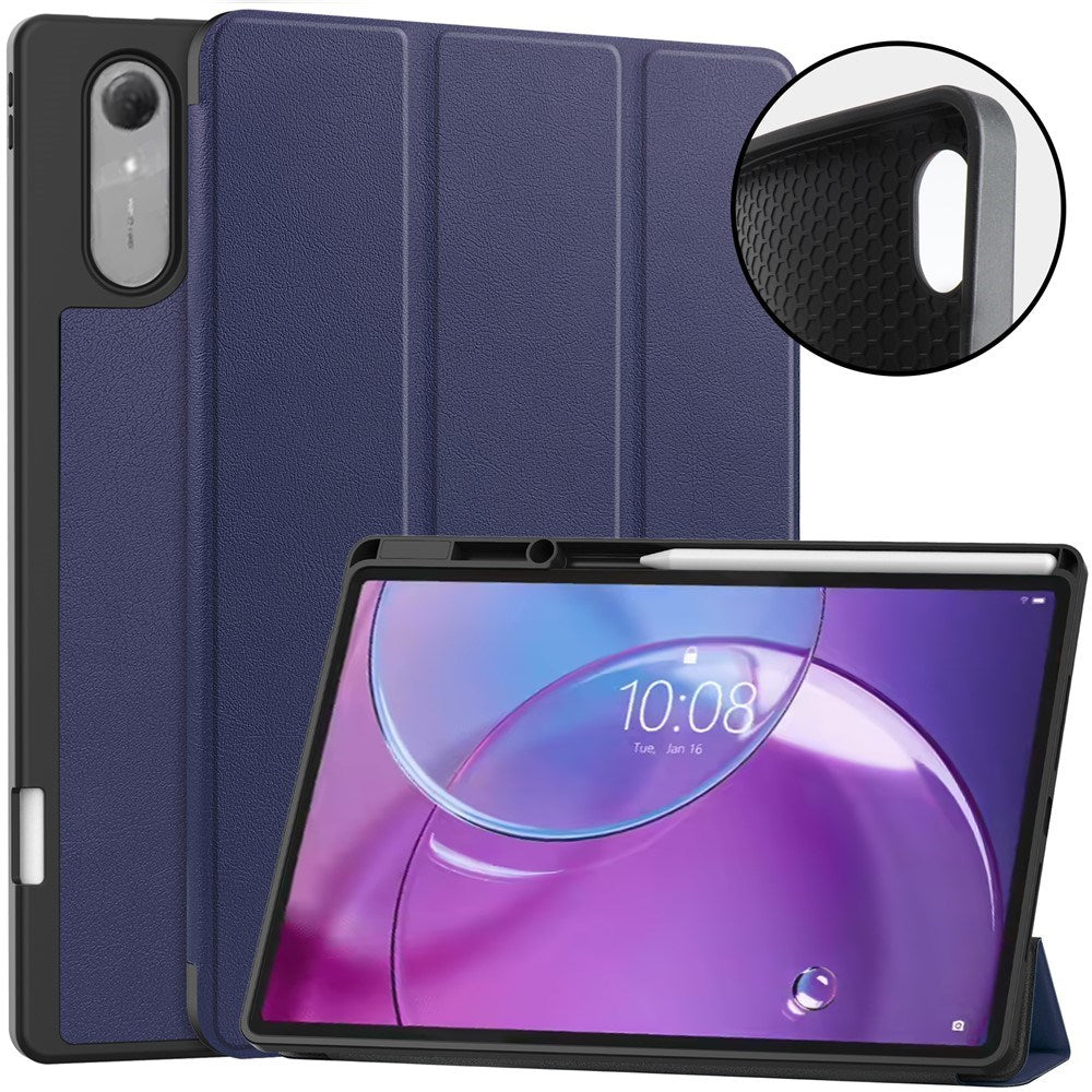 Lenovo Idea Tab Pro (2. Gen.) 13" EIDERWOOD Faux Leather Flip Case with Stand Function & Pencil Holder - Blue