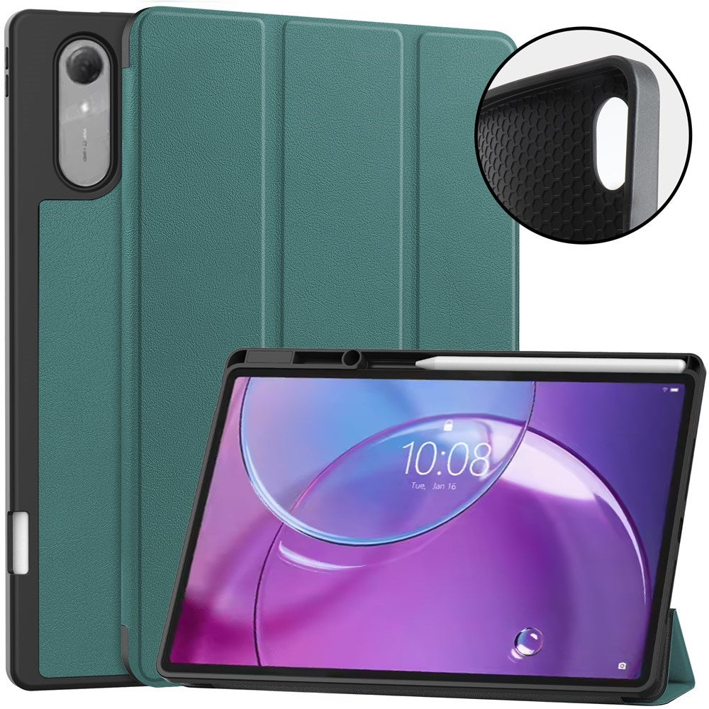 Lenovo Idea Tab Pro (2. Gen.) 13" EIDERWOOD Faux Leather Flip Case with Stand Function & Pencil Holder - Green
