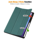 Lenovo Idea Tab Pro (2. Gen.) 13" EIDERWOOD Faux Leather Flip Case with Stand Function & Pencil Holder - Green