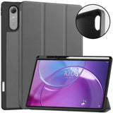 Lenovo Idea Tab Pro (2. Gen.) 13" EIDERWOOD Faux Leather Flip Case with Stand Function & Pencil Holder - Grey