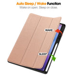 Lenovo Idea Tab Pro (2. Gen.) 13" EIDERWOOD Faux Leather Flip Case with Stand Function & Pencil Holder - Rose Gold