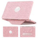 MacBook Neo 13 A18 Pro (2026) EIDERWOOD Cover with Logo Cutout & Stand Function - Pink