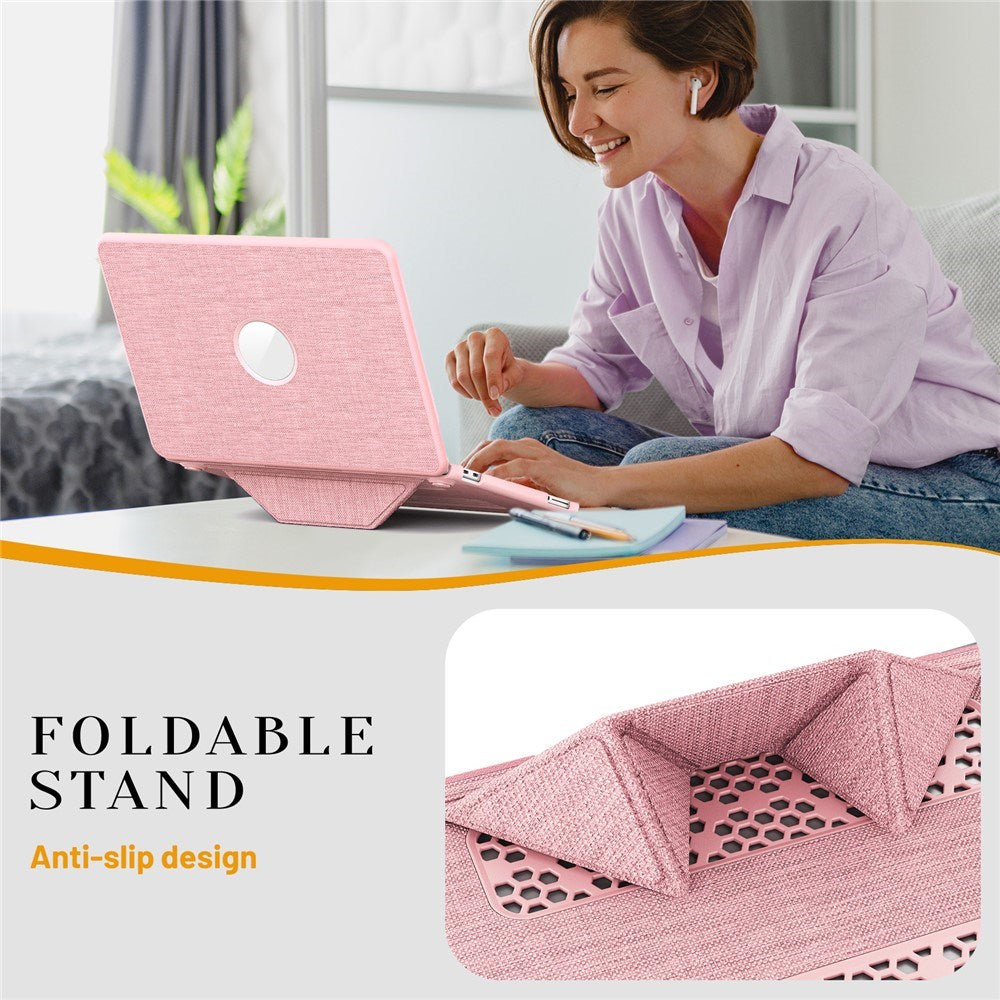 MacBook Neo 13 A18 Pro (2026) EIDERWOOD Cover with Logo Cutout & Stand Function - Pink