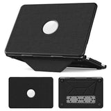 MacBook Neo 13 A18 Pro (2026) EIDERWOOD Cover with Logo Cutout & Stand Function - Black