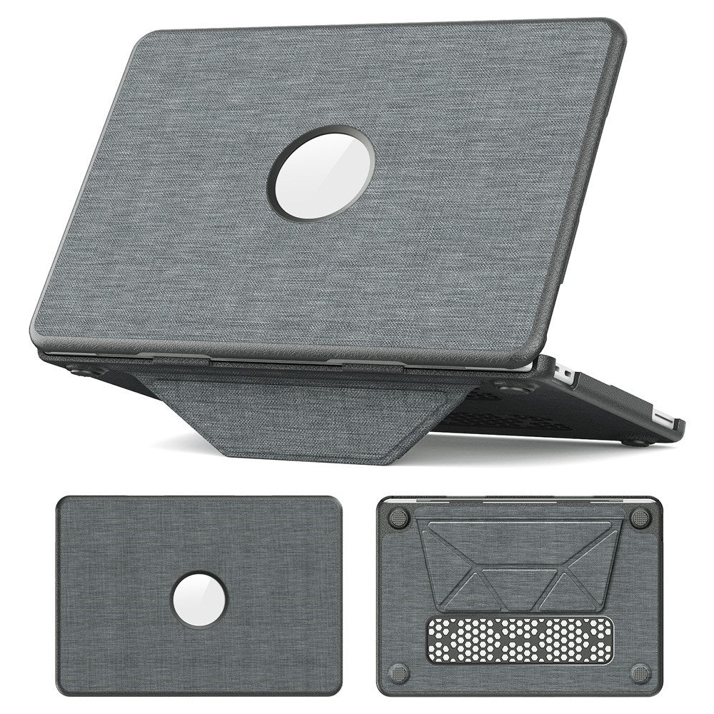 MacBook Neo 13 A18 Pro (2026) EIDERWOOD Cover with Logo Cutout & Stand Function - Grey