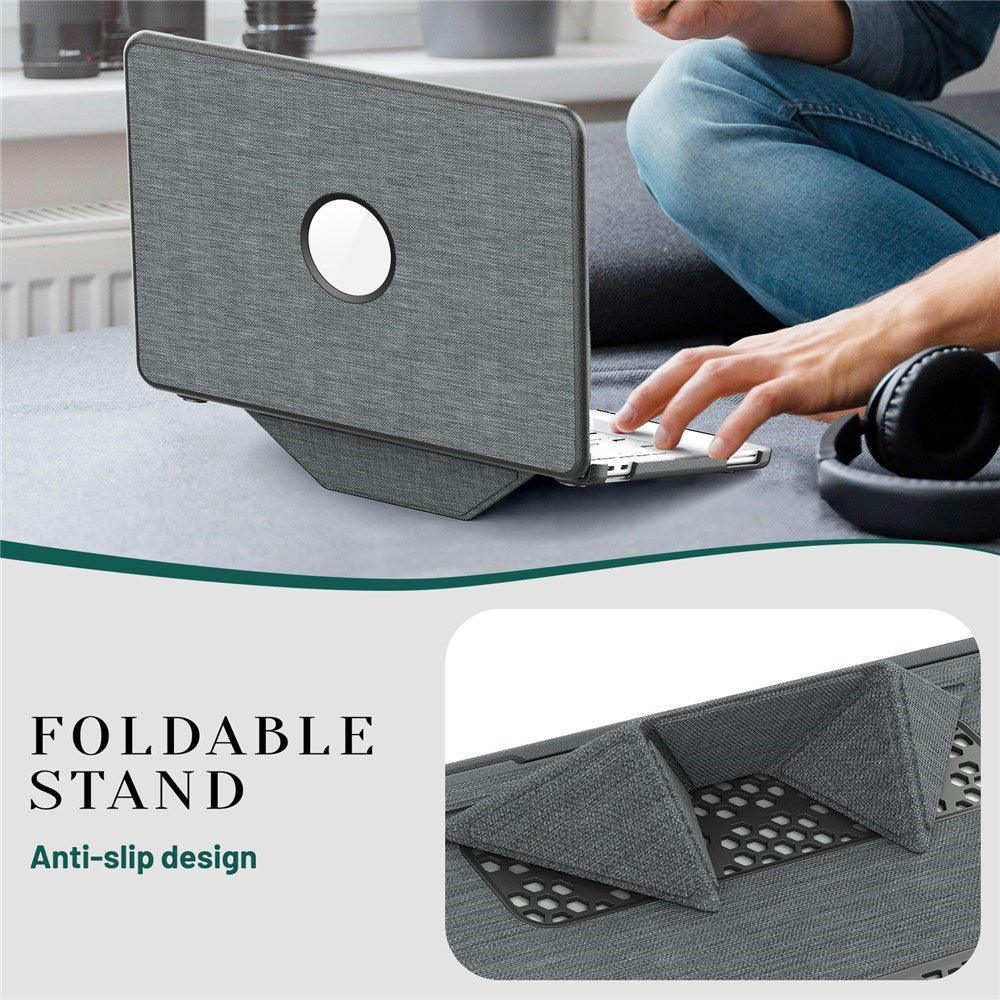 MacBook Neo 13 A18 Pro (2026) EIDERWOOD Cover with Logo Cutout & Stand Function - Grey
