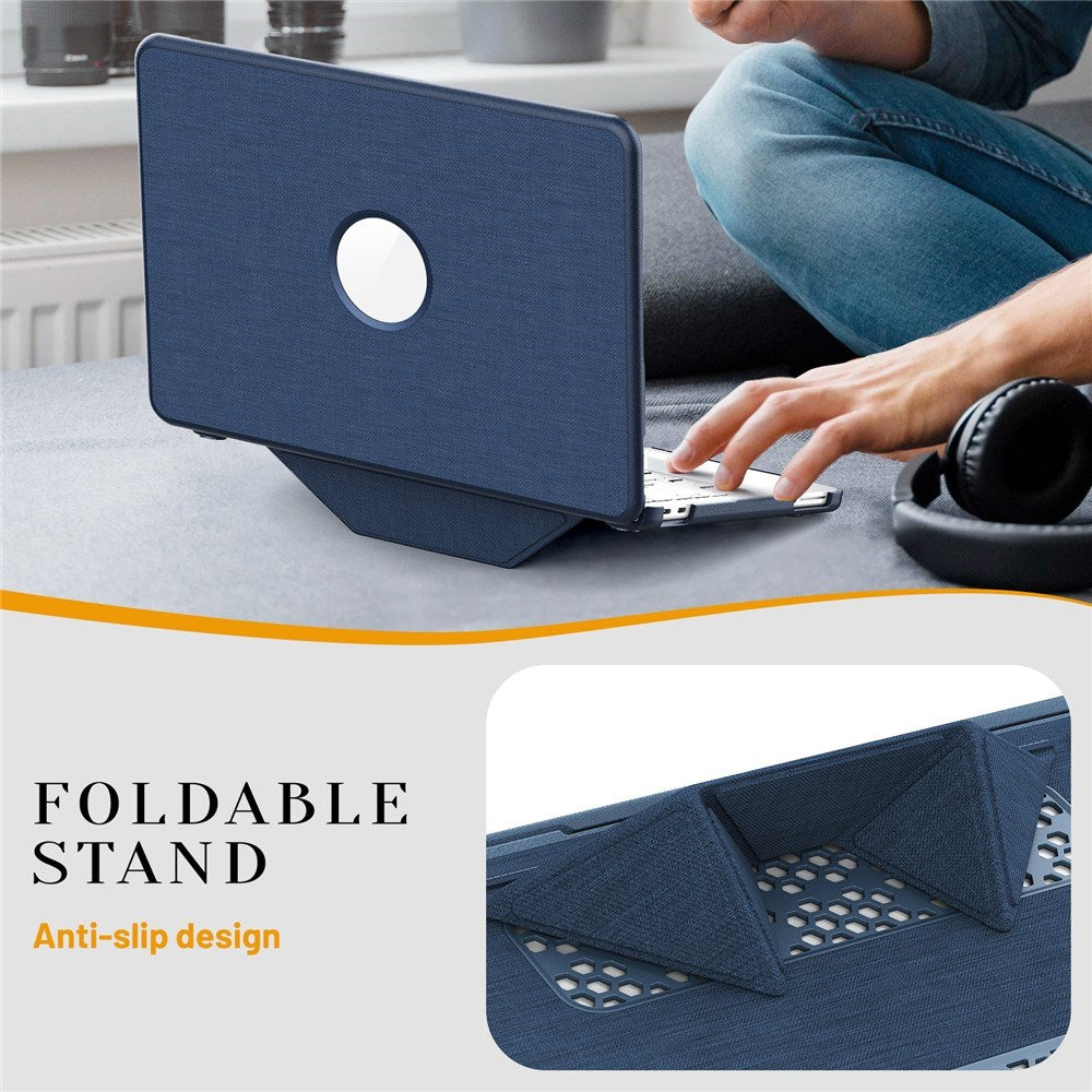 MacBook Neo 13 A18 Pro (2026) EIDERWOOD Cover with Logo Cutout & Stand Function - Blue