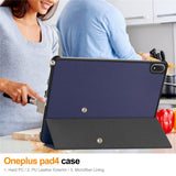 OnePlus Pad 4 EIDERWOOD Faux Leather Flip Case - Blue