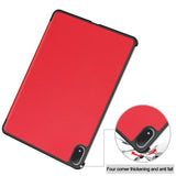 OnePlus Pad 4 EIDERWOOD Faux Leather Flip Case - Red