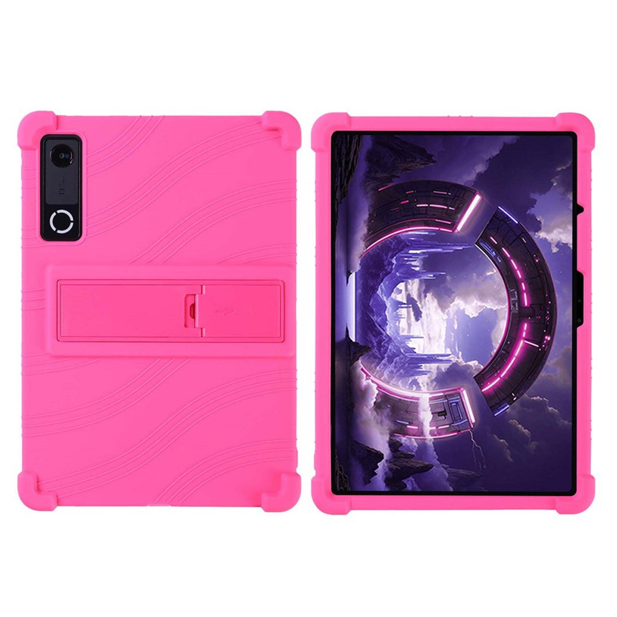 Lenovo Yoga Tab Gen 2 11.1" EIDERWOOD Rugged Silicone Case with Adjustable Kickstand & Shock-Absorbing Corners - Pink