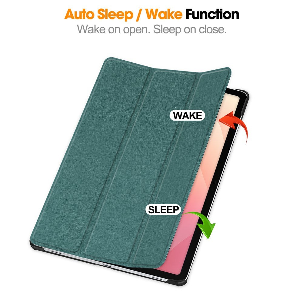 Samsung Galaxy Tab S12+ (Plus) EIDERWOOD Artificial Leather Case with Stand - Green