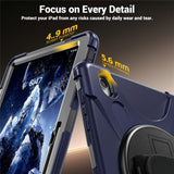 Samsung Galaxy Tab S12+ (Plus) EIDERWOOD Hybrid Rugged Case w. Kickstand - Dark Blue