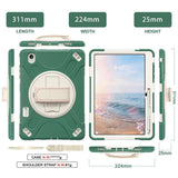 Samsung Galaxy Tab S12+ (Plus) EIDERWOOD Hybrid Rugged Case w. Kickstand - Green