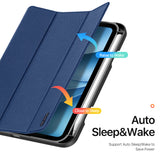 iPad Mini (2026) 8th Gen. DUX DUCIS DOMO Tri-Fold Faux Leather Flip Case - Blue