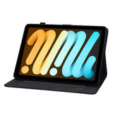 iPad Mini (2026) 8th Gen. EIDERWOOD Floral Textured Faux Leather Flip Case - Black