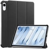 iPad Mini (2026) 8th Gen. EIDERWOOD Faux Leather Tri-Fold Flip Case with Stand Function - Black