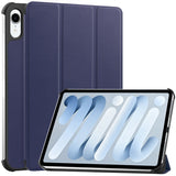 iPad Mini (2026) 8th Gen. EIDERWOOD Faux Leather Tri-Fold Flip Case with Stand Function - Blue