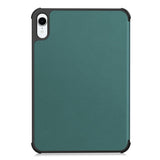 iPad Mini (2026) 8th Gen. EIDERWOOD Faux Leather Tri-Fold Flip Case with Stand Function - Green