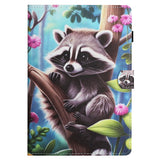 iPad Mini (2026) 8th Gen. EIDERWOOD Faux Leather Flip Case with Card Holder - Raccoon