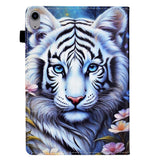 iPad Mini (2026) 8th Gen. EIDERWOOD Faux Leather Flip Case with Card Holder - Tiger