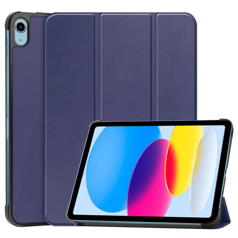 Apple iPad 10.9" (2022) PU Leather Flip Case w. Stand - Blue