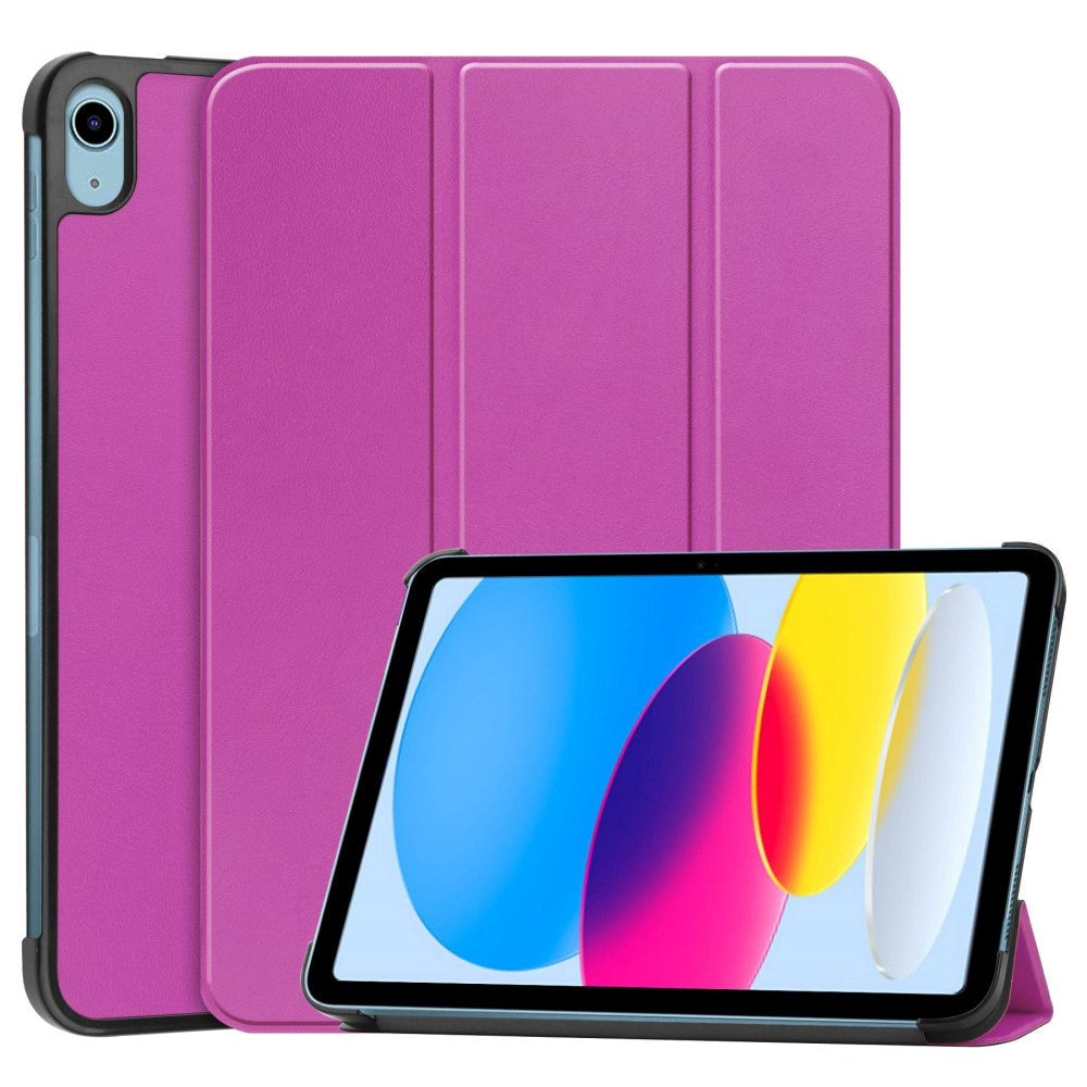 Apple iPad 10.9" (2022) PU Leather Flip Case w. Stand - Purple